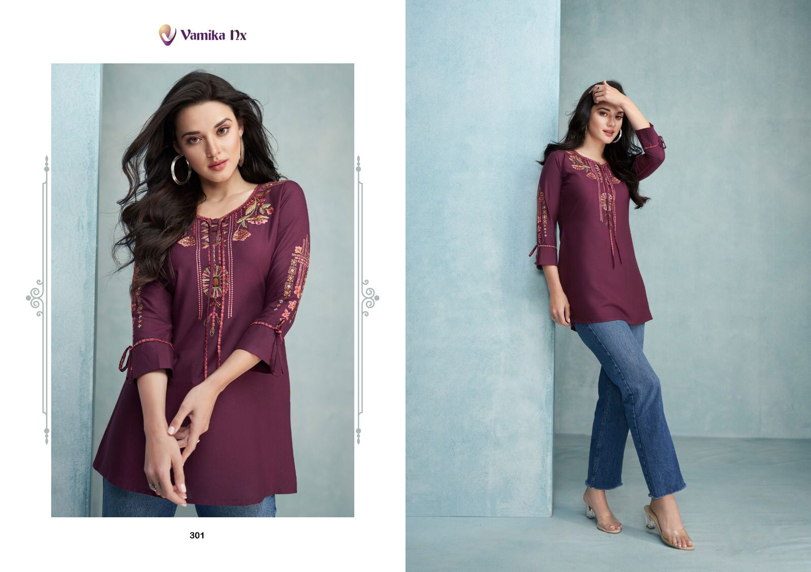 Jaara By Vamika 301-306 Western Ladies Top Catalog